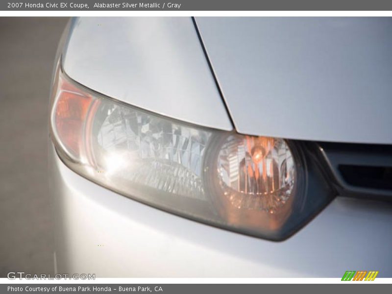 Alabaster Silver Metallic / Gray 2007 Honda Civic EX Coupe