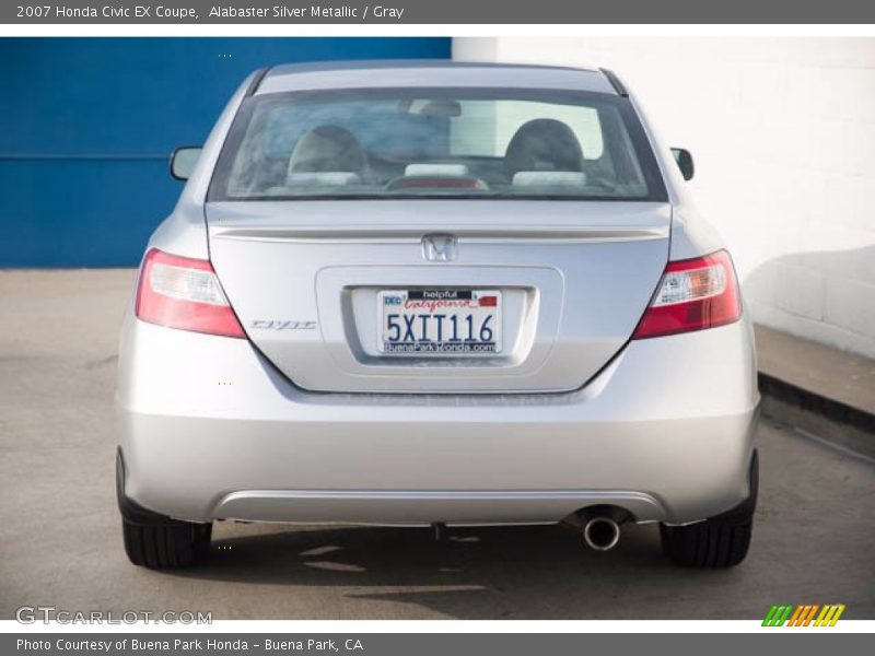 Alabaster Silver Metallic / Gray 2007 Honda Civic EX Coupe