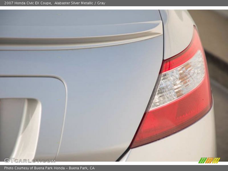 Alabaster Silver Metallic / Gray 2007 Honda Civic EX Coupe