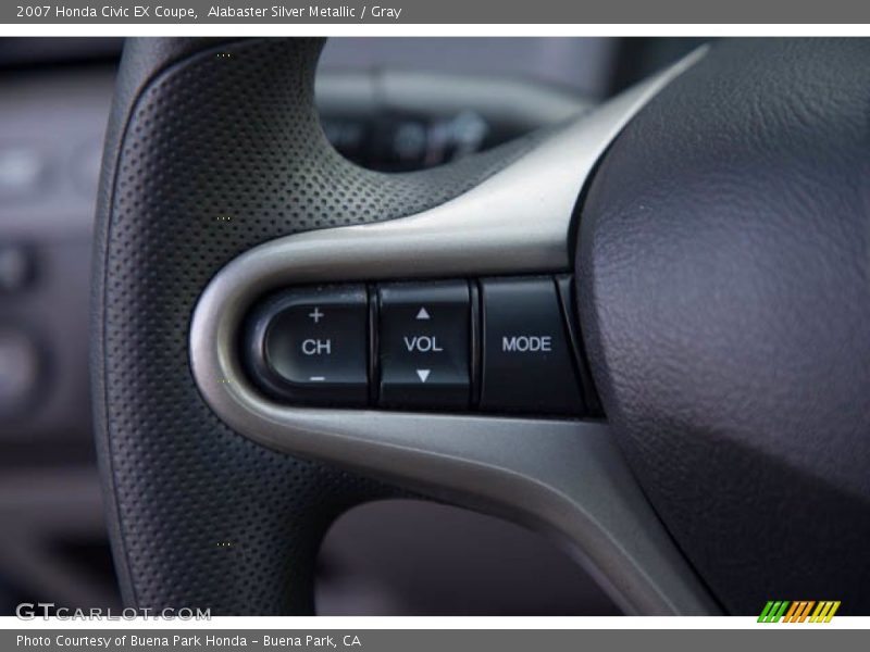 Alabaster Silver Metallic / Gray 2007 Honda Civic EX Coupe