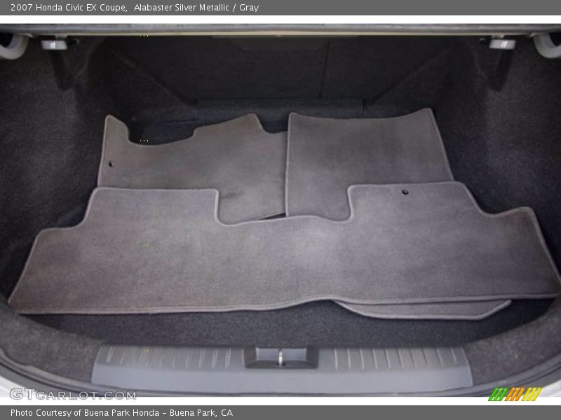 Alabaster Silver Metallic / Gray 2007 Honda Civic EX Coupe