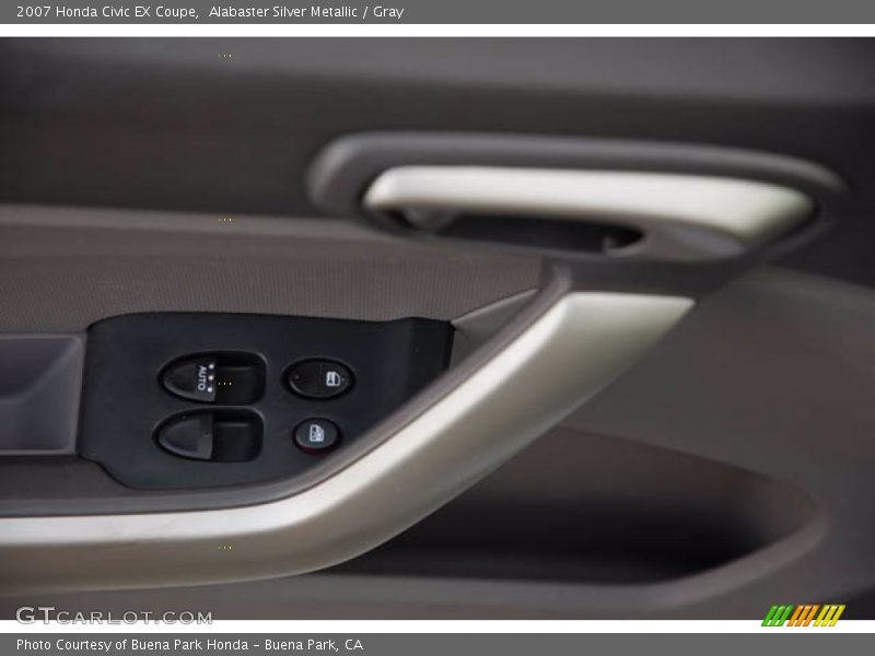 Alabaster Silver Metallic / Gray 2007 Honda Civic EX Coupe