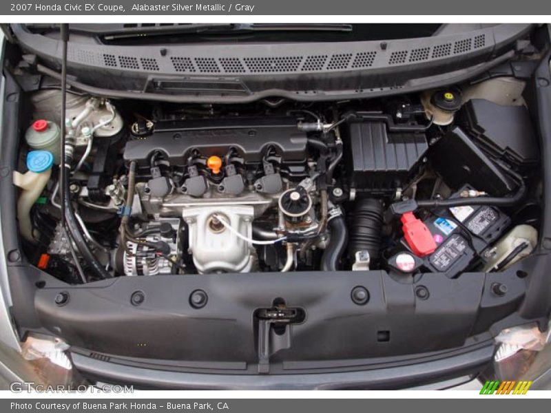 Alabaster Silver Metallic / Gray 2007 Honda Civic EX Coupe
