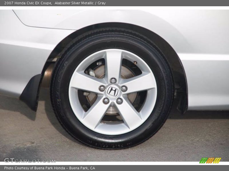 Alabaster Silver Metallic / Gray 2007 Honda Civic EX Coupe