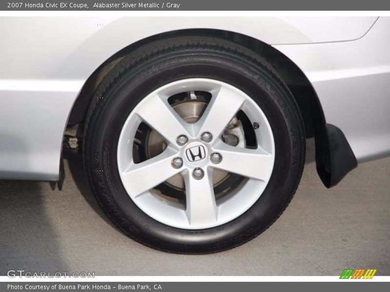 Alabaster Silver Metallic / Gray 2007 Honda Civic EX Coupe