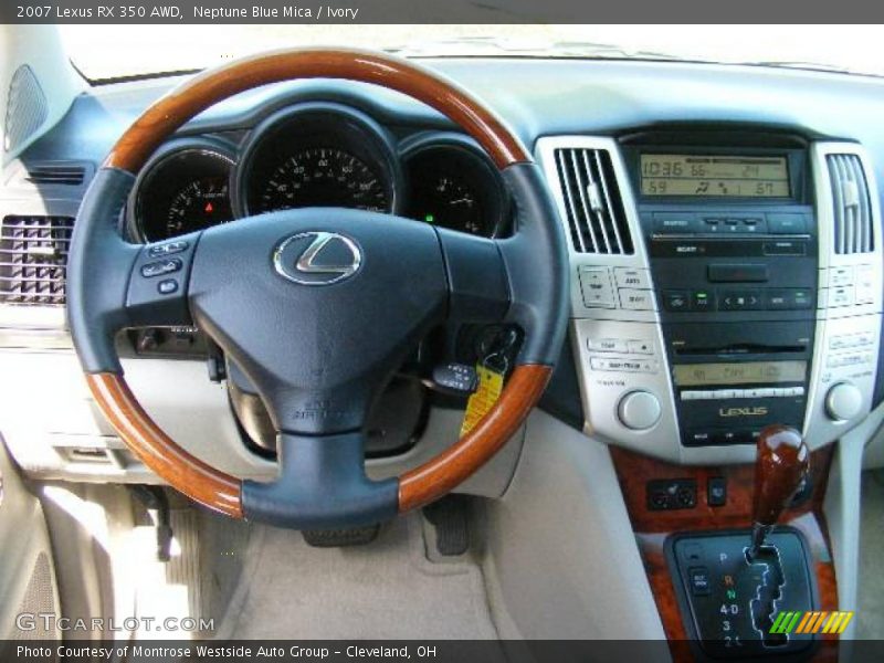 Neptune Blue Mica / Ivory 2007 Lexus RX 350 AWD
