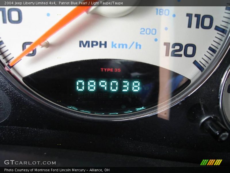 Patriot Blue Pearl / Light Taupe/Taupe 2004 Jeep Liberty Limited 4x4