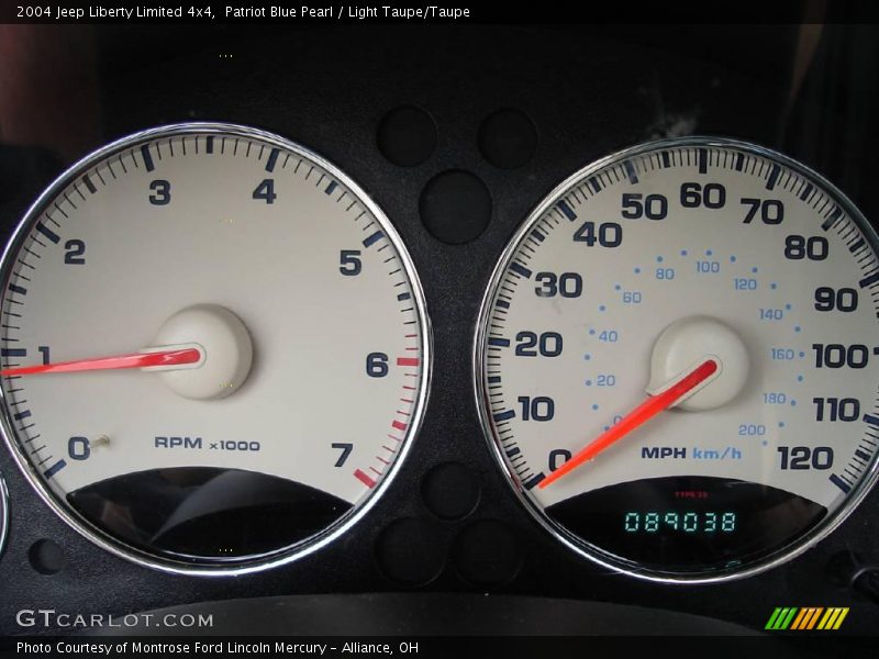 Patriot Blue Pearl / Light Taupe/Taupe 2004 Jeep Liberty Limited 4x4