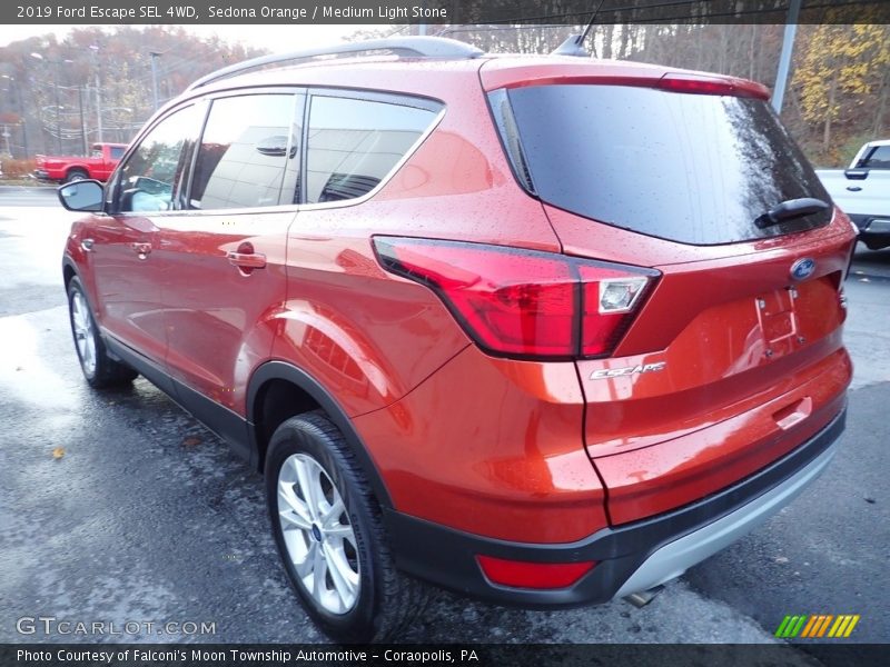 Sedona Orange / Medium Light Stone 2019 Ford Escape SEL 4WD