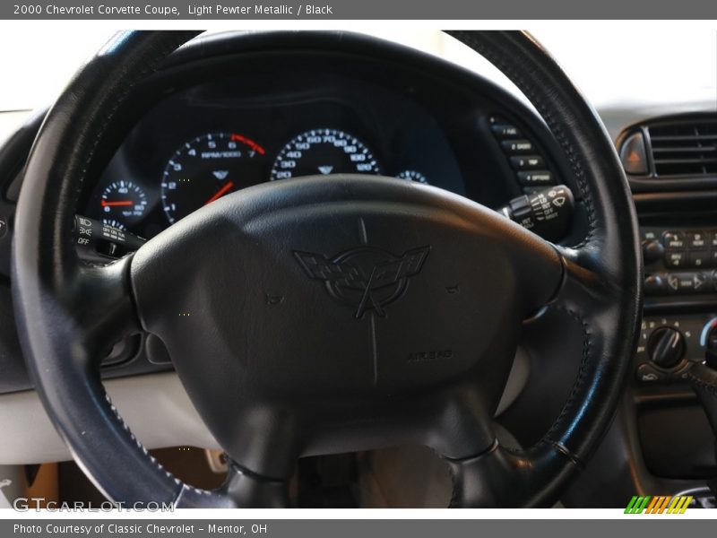 Light Pewter Metallic / Black 2000 Chevrolet Corvette Coupe