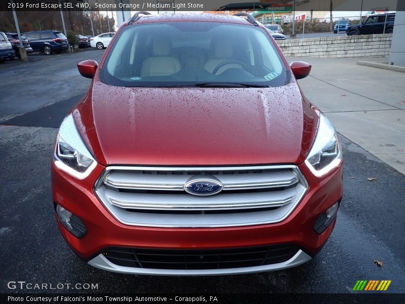 Sedona Orange / Medium Light Stone 2019 Ford Escape SEL 4WD