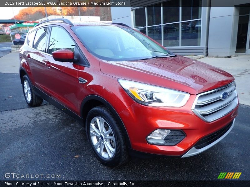 Sedona Orange / Medium Light Stone 2019 Ford Escape SEL 4WD