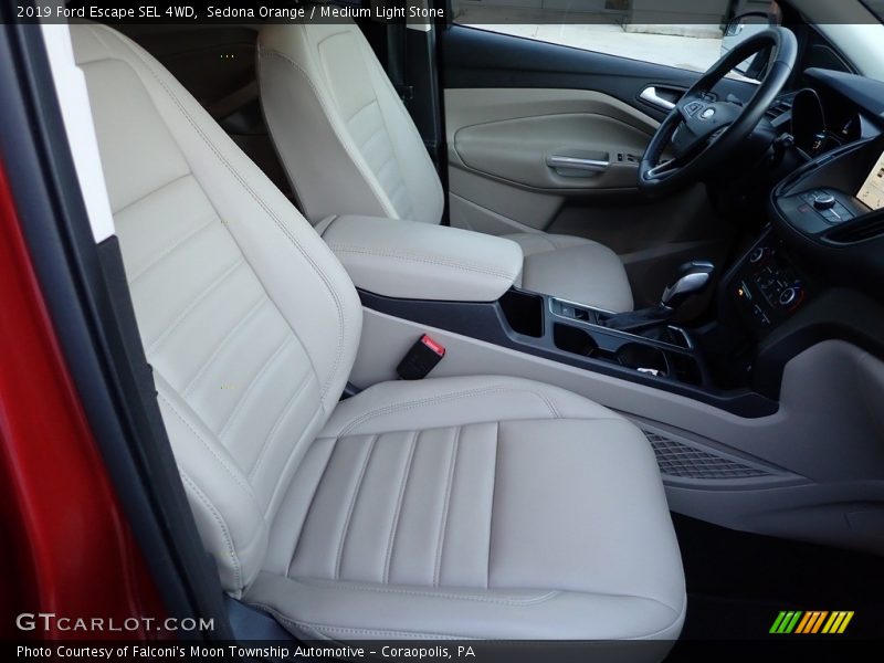 Sedona Orange / Medium Light Stone 2019 Ford Escape SEL 4WD