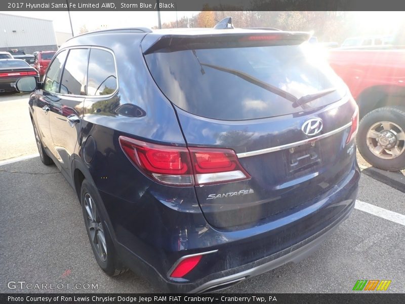 Storm Blue / Black 2017 Hyundai Santa Fe Limited AWD
