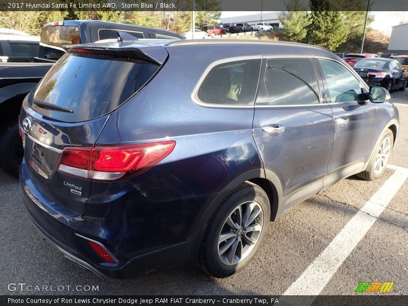 Storm Blue / Black 2017 Hyundai Santa Fe Limited AWD