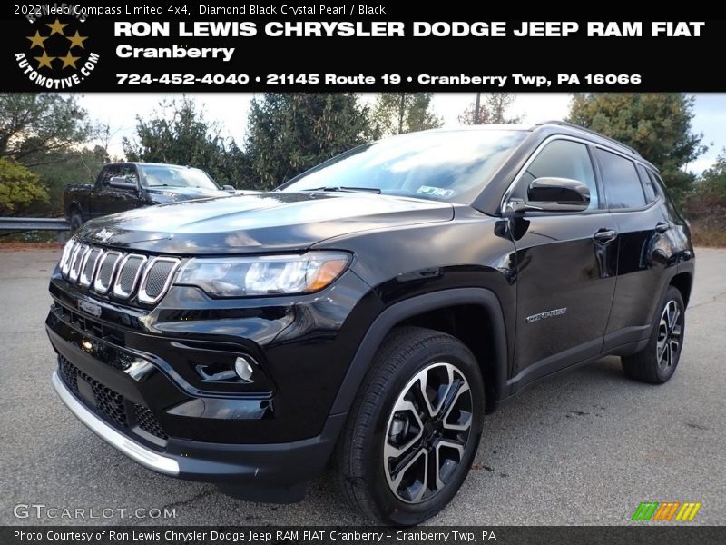 Diamond Black Crystal Pearl / Black 2022 Jeep Compass Limited 4x4