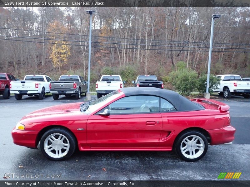 Laser Red / Black 1998 Ford Mustang GT Convertible
