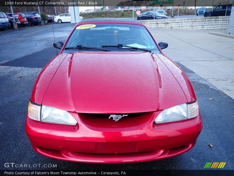 Laser Red / Black 1998 Ford Mustang GT Convertible