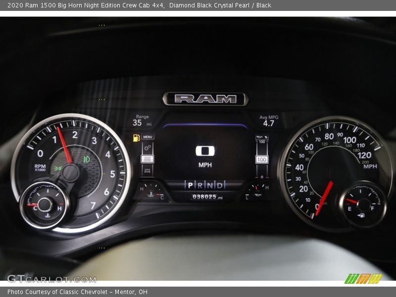 Diamond Black Crystal Pearl / Black 2020 Ram 1500 Big Horn Night Edition Crew Cab 4x4