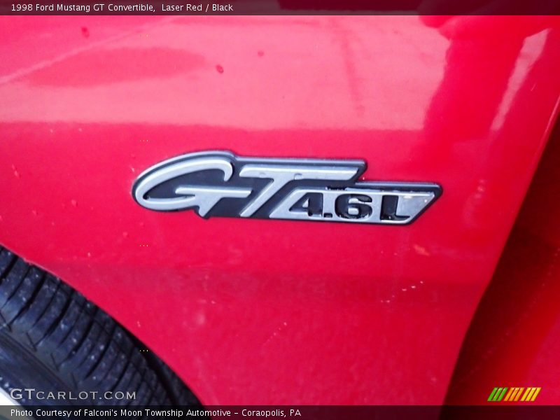 Laser Red / Black 1998 Ford Mustang GT Convertible