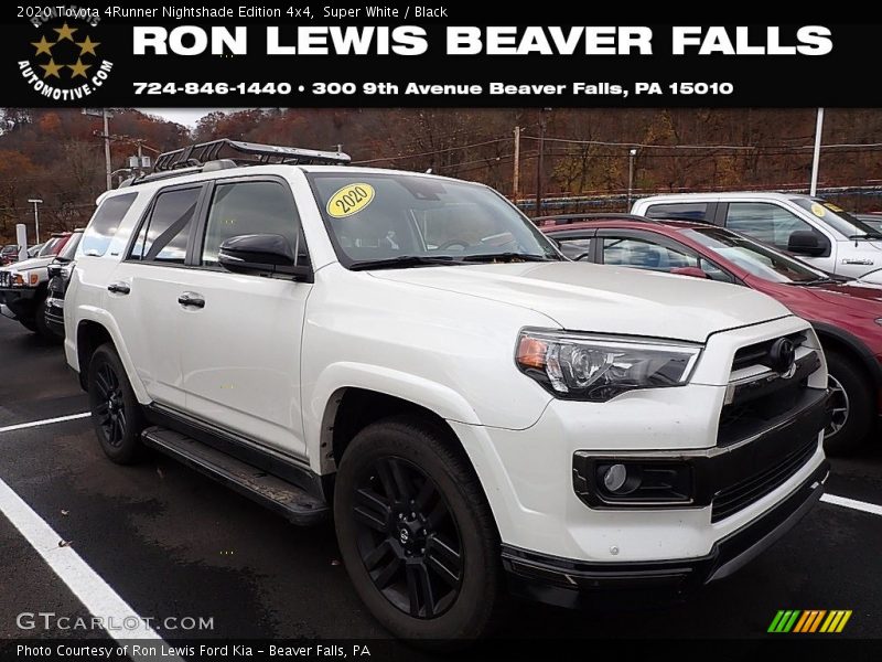 Super White / Black 2020 Toyota 4Runner Nightshade Edition 4x4