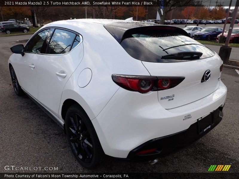 Snowflake White Pearl Mica / Black 2021 Mazda Mazda3 2.5 Turbo Hatchback AWD