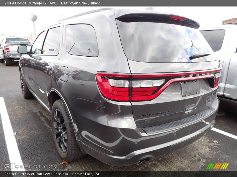 Destroyer Gray / Black 2019 Dodge Durango GT AWD