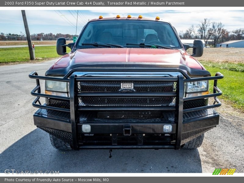 Toreador Red Metallic / Medium Parchment 2003 Ford F350 Super Duty Lariat Crew Cab 4x4 Dually