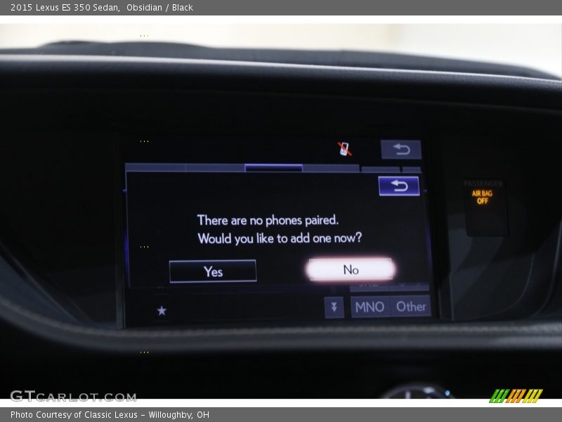 Obsidian / Black 2015 Lexus ES 350 Sedan