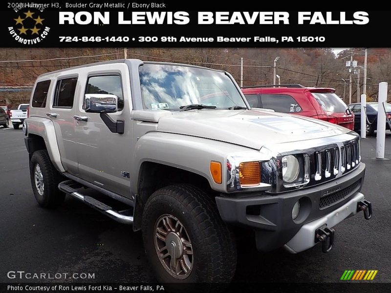 Boulder Gray Metallic / Ebony Black 2008 Hummer H3