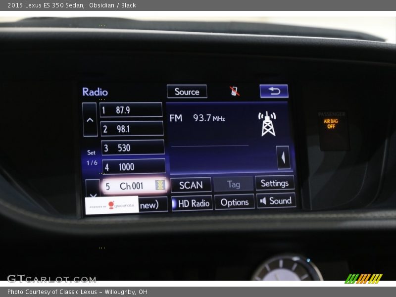 Controls of 2015 ES 350 Sedan