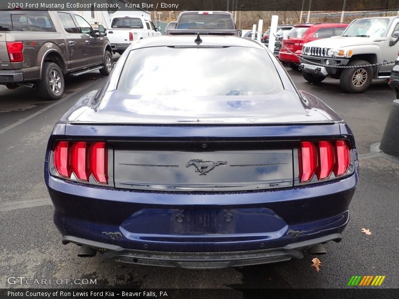 Kona Blue / Ebony 2020 Ford Mustang EcoBoost Fastback