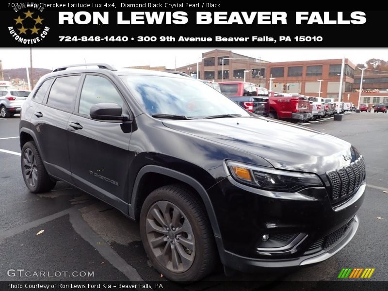 Diamond Black Crystal Pearl / Black 2021 Jeep Cherokee Latitude Lux 4x4