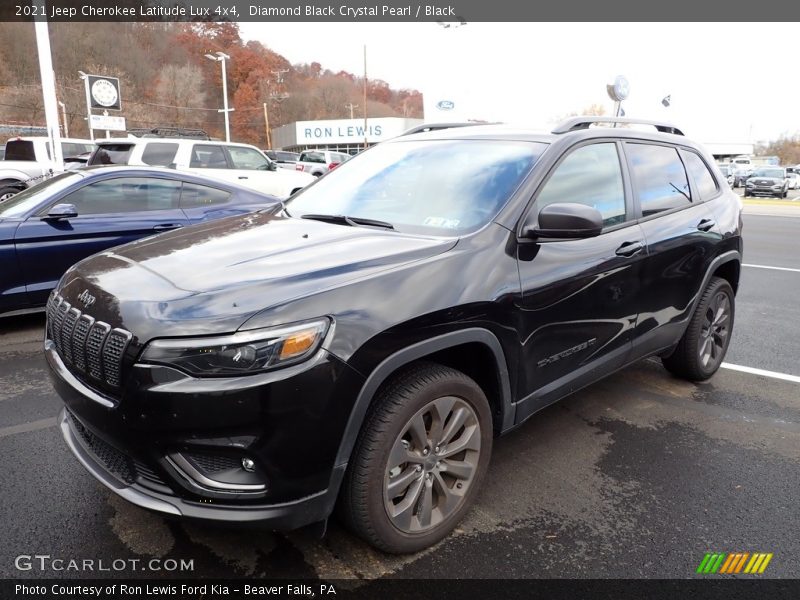 Diamond Black Crystal Pearl / Black 2021 Jeep Cherokee Latitude Lux 4x4