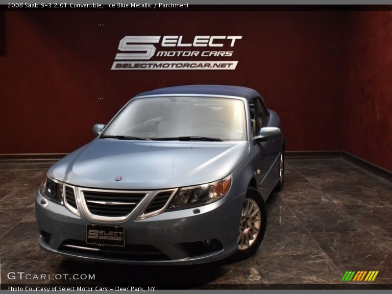 Ice Blue Metallic / Parchment 2008 Saab 9-3 2.0T Convertible