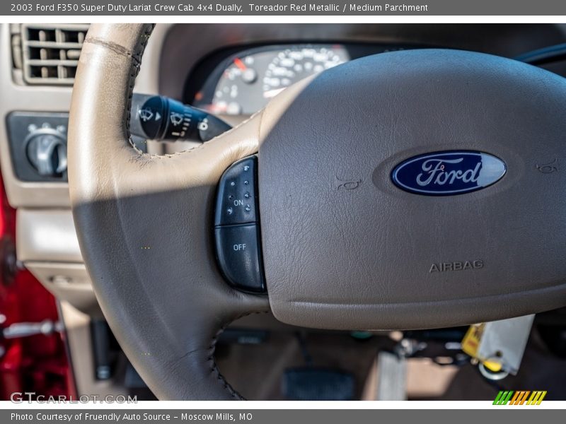 Toreador Red Metallic / Medium Parchment 2003 Ford F350 Super Duty Lariat Crew Cab 4x4 Dually