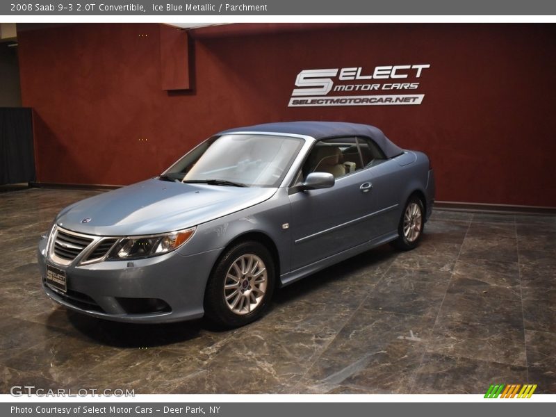 Ice Blue Metallic / Parchment 2008 Saab 9-3 2.0T Convertible