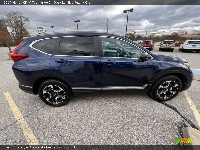 Obsidian Blue Pearl / Gray 2017 Honda CR-V Touring AWD