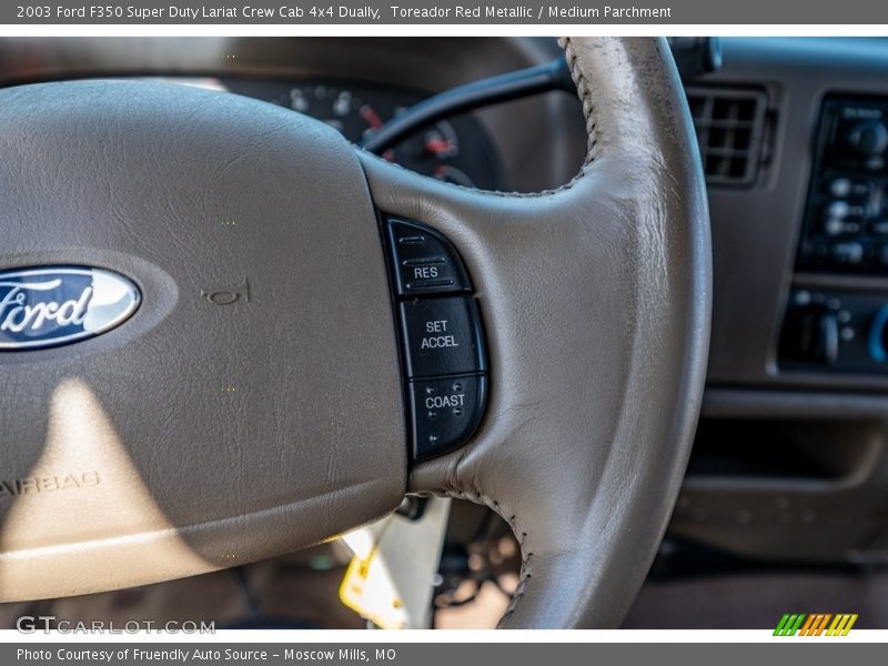Toreador Red Metallic / Medium Parchment 2003 Ford F350 Super Duty Lariat Crew Cab 4x4 Dually