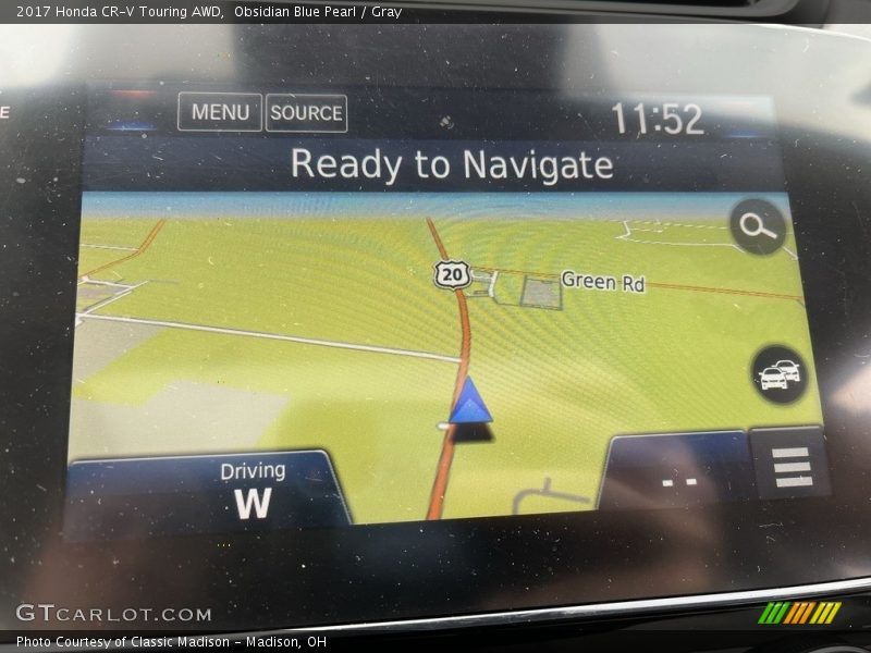 Obsidian Blue Pearl / Gray 2017 Honda CR-V Touring AWD