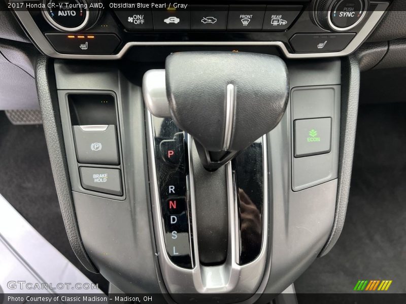 Obsidian Blue Pearl / Gray 2017 Honda CR-V Touring AWD