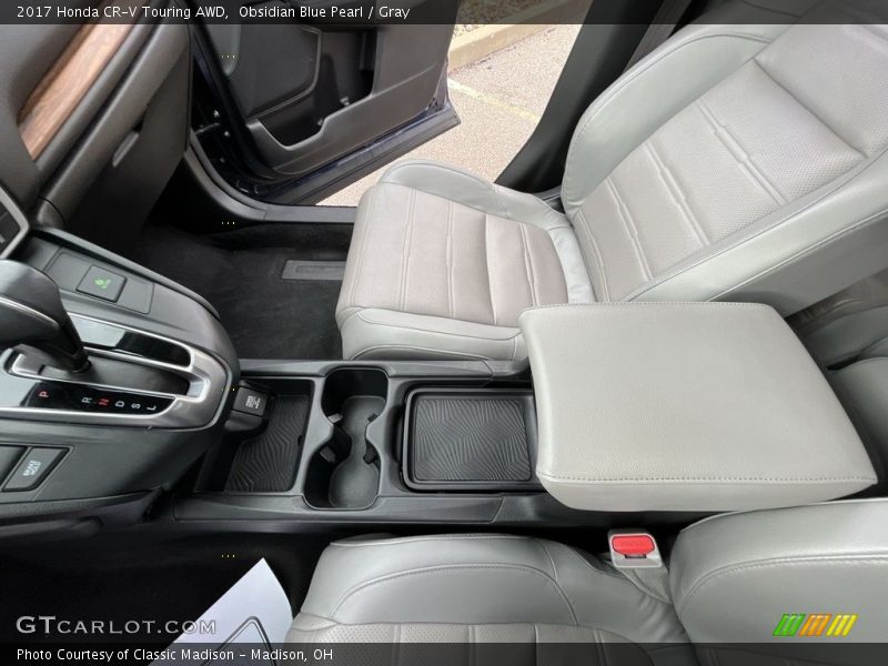 Obsidian Blue Pearl / Gray 2017 Honda CR-V Touring AWD