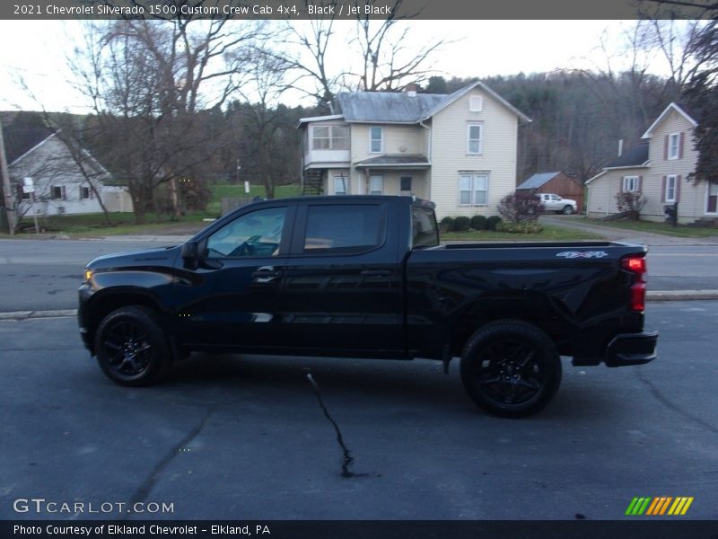 Black / Jet Black 2021 Chevrolet Silverado 1500 Custom Crew Cab 4x4