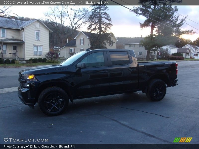 Black / Jet Black 2021 Chevrolet Silverado 1500 Custom Crew Cab 4x4