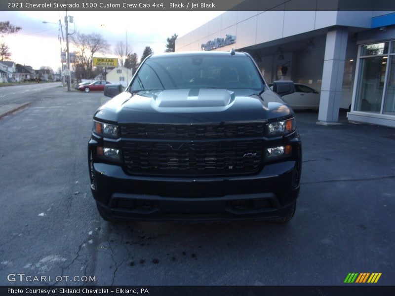 Black / Jet Black 2021 Chevrolet Silverado 1500 Custom Crew Cab 4x4