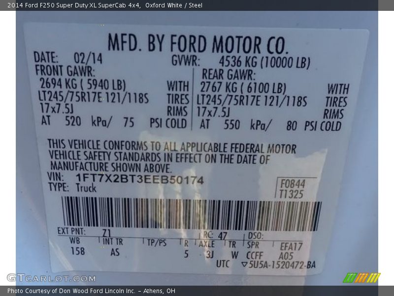 Oxford White / Steel 2014 Ford F250 Super Duty XL SuperCab 4x4
