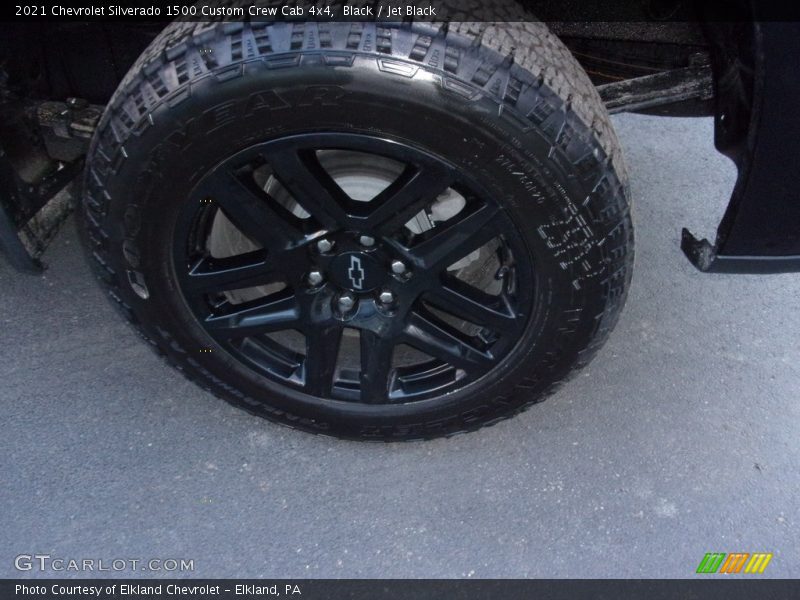 Black / Jet Black 2021 Chevrolet Silverado 1500 Custom Crew Cab 4x4
