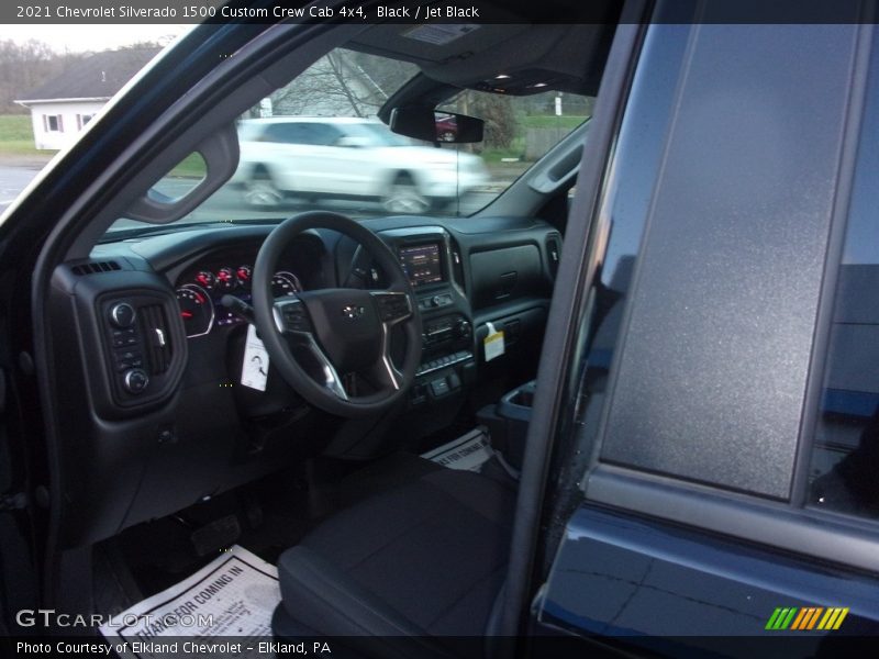Black / Jet Black 2021 Chevrolet Silverado 1500 Custom Crew Cab 4x4