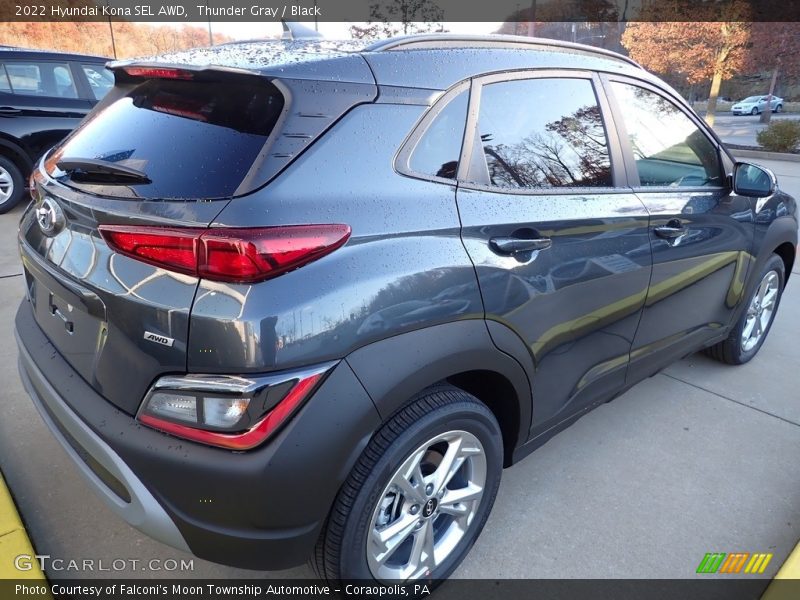 Thunder Gray / Black 2022 Hyundai Kona SEL AWD