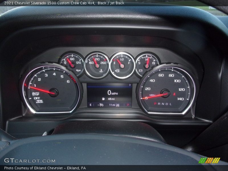 Black / Jet Black 2021 Chevrolet Silverado 1500 Custom Crew Cab 4x4